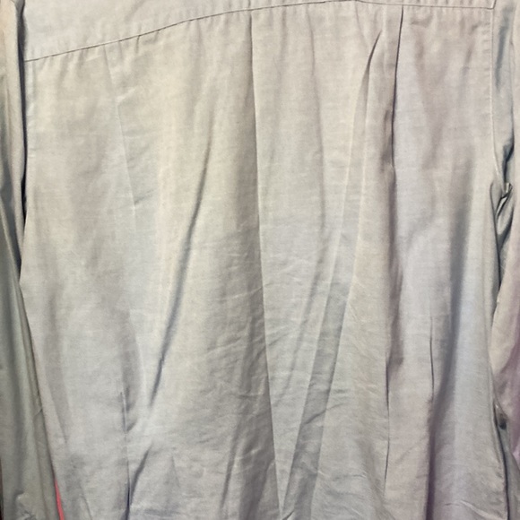 Lands’ End Pinpoint Oxford Blouse, size 10, blue, 80% Cotton, 20% Polyester. - Picture 5 of 10